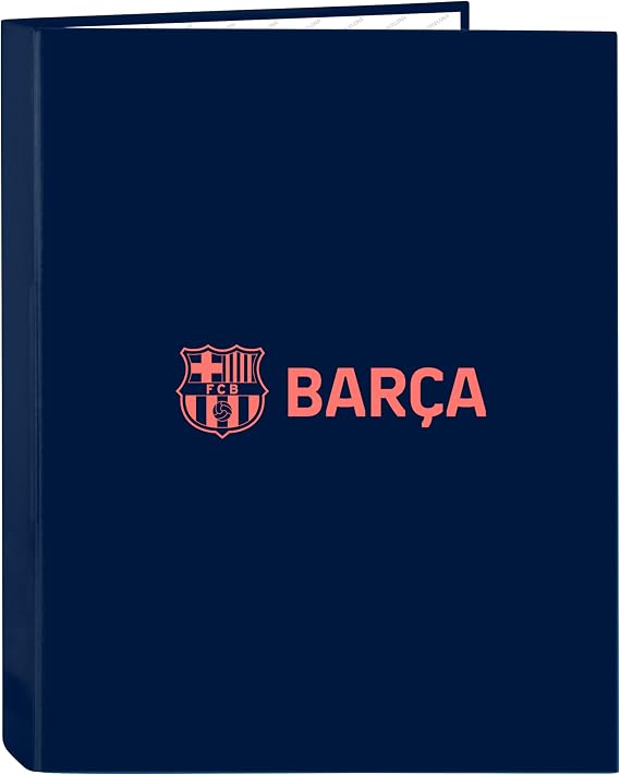 FCBARCELONA Away Kit - 4 Ring Binder, Ideal for Children of Different Ages Convenient and Versatile, Quality and Durability, 26.5 x 33 cm