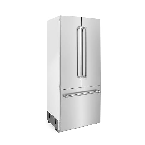 36 in. 3-Door Panel Ready French Door Refrigerator with Internal Ice and Water Dispenser