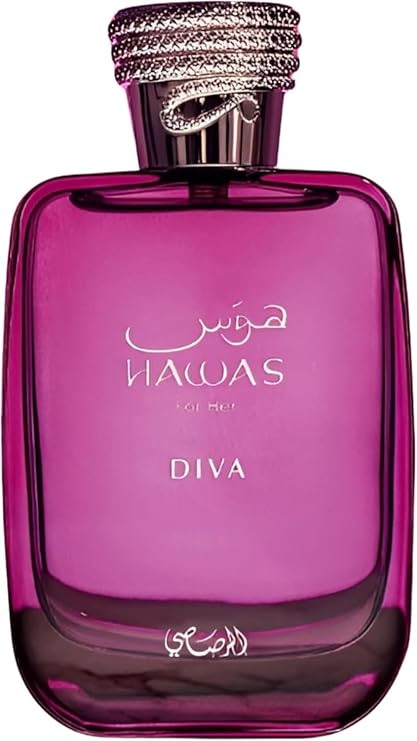 Rasasi Hawas Diva | Fruity, Floral, Amber, Musky - Eau de Parfum Spray Long-Lasting Fragrance for Women, 3.38 Ounce / 100 ml
