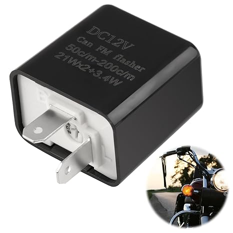 LED Indicator Relay for LED Indicator Motorcycle E Testing. SRLWMYI Locking Diode 12 V for Indicator Motorcycle Electronic LED Indicator with Adjustable Gear Black Flame Retardant Housing