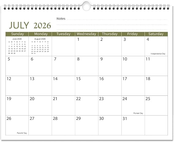 2026-2027 Calendar, 11 x14 Wall Calendar, Jul 2026 - Jun 2027