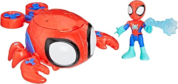 Marvel Spidey and his Amazing Friends Su Ağları Örümcek Yengeç Denizaltı Oyuncak