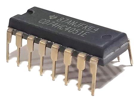 CD74HC4051E CD74HC4051 74HC4051 744051 5-V, 8:1, 1-Channel Analog multiplexer Breadboard-Friendly IC DIP-16 (Pack of 10)