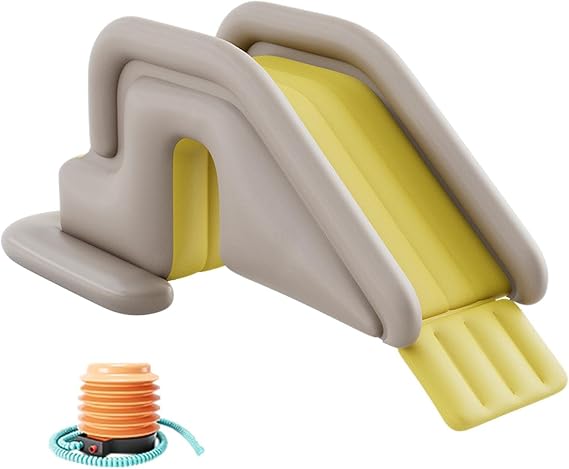 Pool Slide, Water Slide, Inflatable Slide, Inflatable Toy, Fall Prevention, Swimming Toy, Convenient Installation, Slippery, Suitable for Indoor/Outdoor/Beach/Pool/Garden/Backyard/Summer Water Parties, Lawn Play, Parent-child Activities, Heat Protection, Foot Pump Included