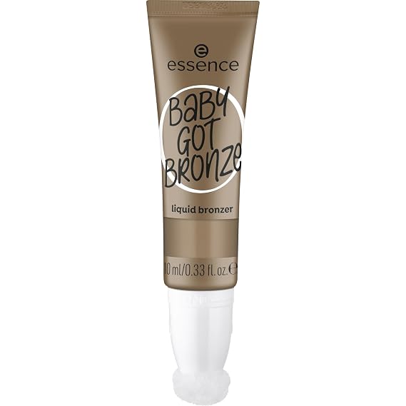 essence Baby Got Bronze Liquid Bronzer, Natural Glow (10 Sweet Shadows) | Sun-Kissed Glow, Buildable Contour, Blendable Face Makeup, Sponge Applicator, Vegan, Cruelty Free, Paraben Free, 0.33 fl oz