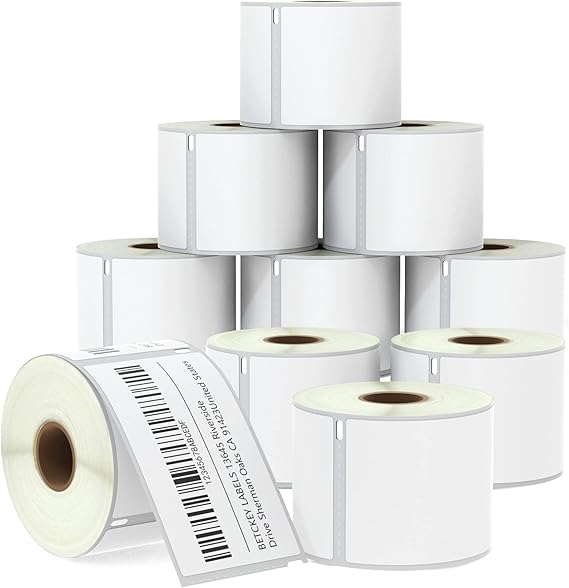 BETCKEY Replace for DYMO 30256 (2-5/16" x 4") Large Shipping Label[10 Roll] | Compatible with DYMO Labelwriter 450, 4XL, Rollo & Zebra Printers, 3000 Labels, Perforated, Not Fit 550 5XL