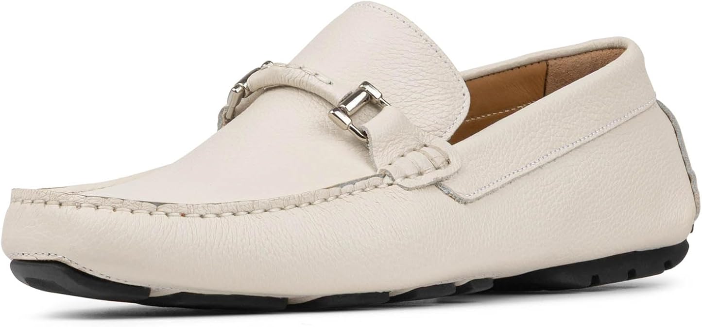 Donald Pliner Men's Drexel Tumbled Calf, Off White 12