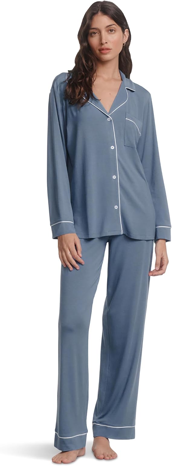 Eberjey Gisele Classic Women's Pajama Set | Long Sleeve Shirt + Long Pants