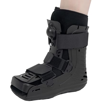 Short Fracture Walker Boot Air Cam Inflatable Walking Boot for Stable Foot and Ankle Fracture, Achilles Tendon Surgery, Acute Ankle Sprains, Post Op Care (L)