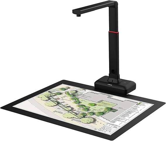S21 Large Format Book Scanner, A2 Overhead Camera Scanner for Book & Document, 23MP High Resolution, Auto Flatten & Fingerprint Removal Technologies
