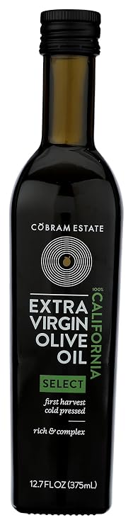 Cobram Estate Extra Virgin Olive Oil 100% California Select, First Cold Pressed, Non-GMO 375mL, Keto Friendly High in Antioxidants, Made from Californian Grown Olives, 12.7 Fl Oz