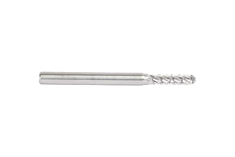WIDIA Metal Removal Bur M41284 SC, Master Cut Edge, Cylindrical Ball Nose, 0.0938" Cutting Diameter, Carbide, Right Hand Cut, 0.125" Shank Diameter