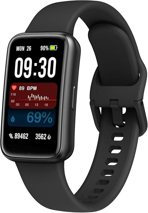 Fitness Tracker,Smart Watch with 24/7 Heart Rate Blood Oxygen Sleep Monitor,1.47" HD Touchsreen with Step & Calorie Counter 100+ Sport Modes Health Activity Trackers for Men and Women (Black)