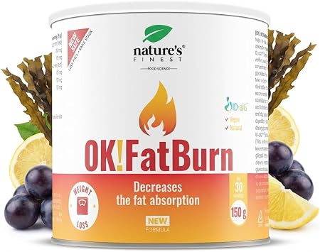 Powerful Fat Burner Powder for Men & Women - Metabolism Booster with L-Carnitine, L-Tyrosine, ID-alG  & Vitamin C - Gluten-Free Weight Loss Support for Energy & Fat Metabolism - Vegan