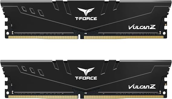 TEAMGROUP T-Force Vulcan Z DDR4 16GB Kit 2x8GB 3600MHz PC4-28800 CL18 Desktop Memory Module Ram Black TLZBD416G3600HC18JDC01
