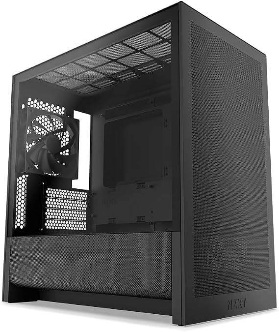 NZXT H3 Flow - Micro-ATX Airflow PC Case - Black