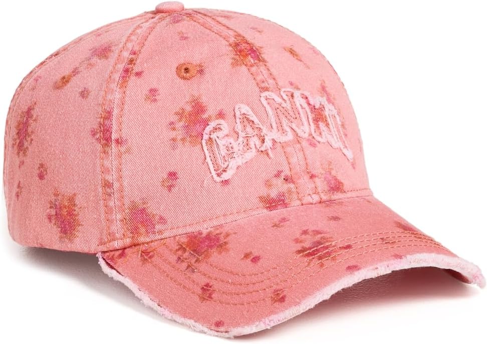 Ganni Women's Washed Cotton Print Canvas Cap
