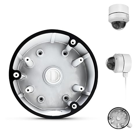 WE-DS-1280ZJ-DM21 Universal Aluminum Junction Box Mount Bracket for HIK Dome & Turret CCTV Cameras, IP66 Weatherproof Cable Concealment Boxes(1 Pack)