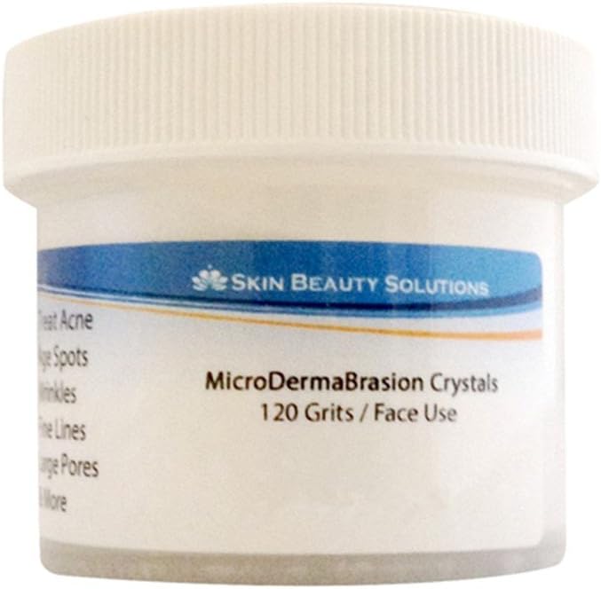 100% Pure Micro Crystals- 8oz  240 grams for Face -120 grits, Pure White Micro Derma Brasion Aluminum Oxide Crystals