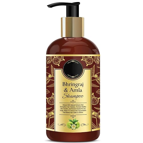 DK Bhringraj & Amla Hair Shampoo, No Sls/Sulphate, Paraben, Silicones, Strengthens Hair, Promotes Growth, 300 ml