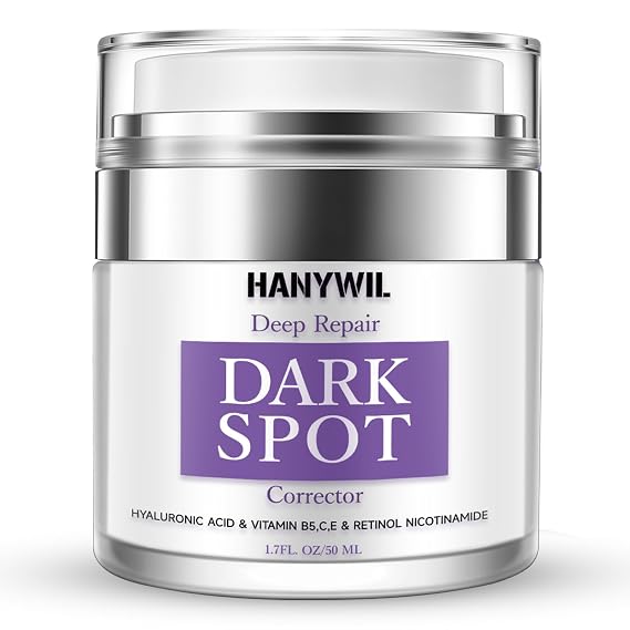 HANYWIL Dark Spot Remover for Face/Body, Remedy for Dark Spots with Natural Ingredients, Dark Spot Corrector Cream and Serum for Skin Care, Treats Melasma, Freckles, Sun Spots, Women & Men-1.7 Fl Oz