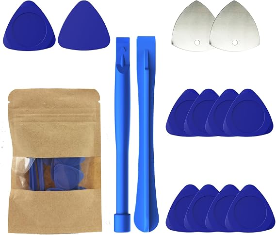Repair Tools Kit for iPhone iPad MacBook Nintendo Switch PS4 Xbox Laptop - 10 Universal Triangle pry bar + 2 spudger + 2 Metal Triangular spudgers (0.87")