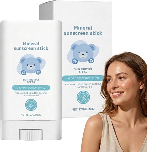 Sunscreen Stick SPF 50+, SPF 50 Sunscreen for Face,Invisible Sun Stick for Face & Body, Water Resistant,Daily Use Waterproof Sun Block,Moisturizing Sun Cream,Day Cream Spf, Daily Use Sunscreen Stick