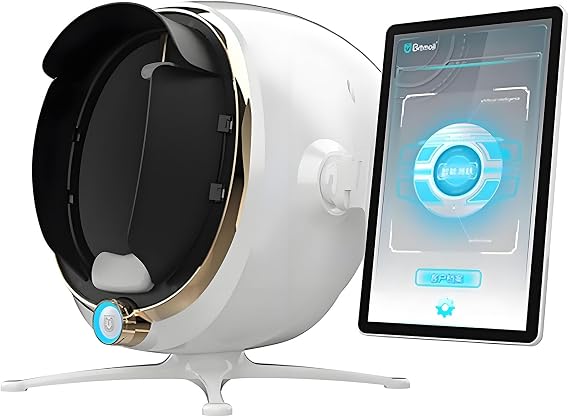 AI Smart Facial Skin Analysis Machine Professional Skin Analyzer Machine 3D Skin Problem Detection Machine 8 Spectral Facial Moisture Analyzer 38 Million Pixels Multilingual(13.3in)