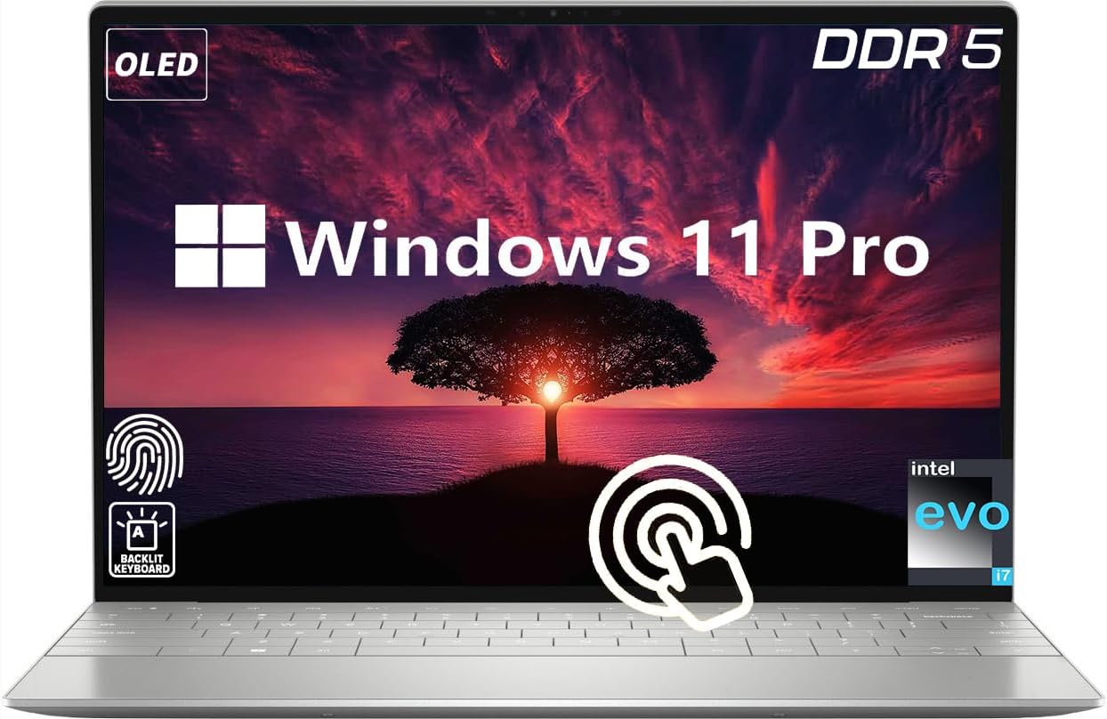 Dell XPS 13 Plus Business Laptop, 13.4 Inch 3.5K OLED Touchscreen, 12th Intel Evo i7-1260P, 16GB DDR5 RAM, 1TB SSD, Windows 11 Pro, Fingerprint Reader, Backlit Keyboard, 2 x Thunderbolt 4, Silver