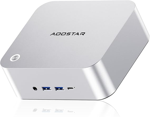 AOOSTAR MACO Mini PC Ryzen 7 H 255 8 cores / 16 threads, up to 4.9GHz No RAM and SSD, Mini PC supports fingerprint authentication unlock, Windows 11 Pro key included R7 H 255
