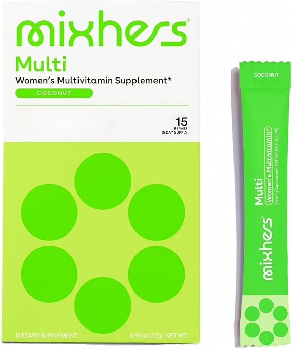 MIXHERS Multi - Women's Multivitamin Drink Mix - 15 Drink Packets - Coconut