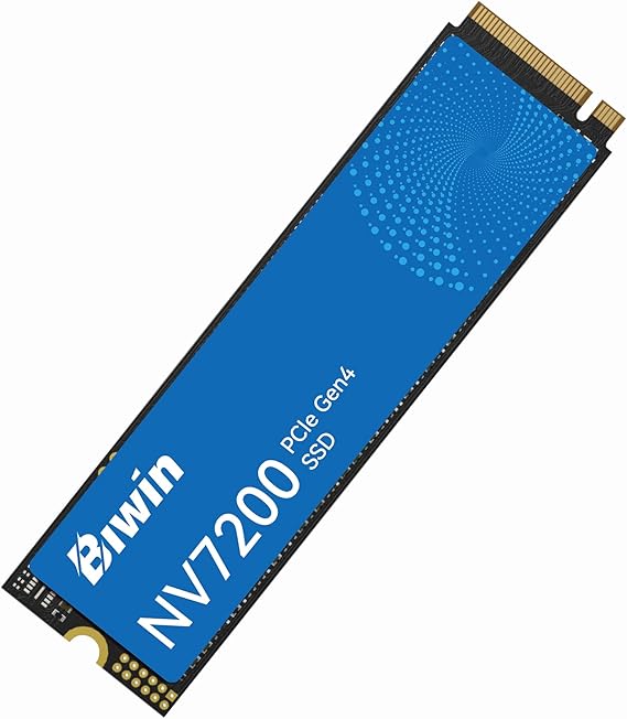 Biwin NV7200 4TB SSD NVMe2.0 M.2 Type 2280 PCIe Gen4x4 Max Read: 7200MB/s R:7200MB/s, W:6200MB/s Internal SSD Heavy Duty PS5/PS5 Pro Compatibility Confirmed