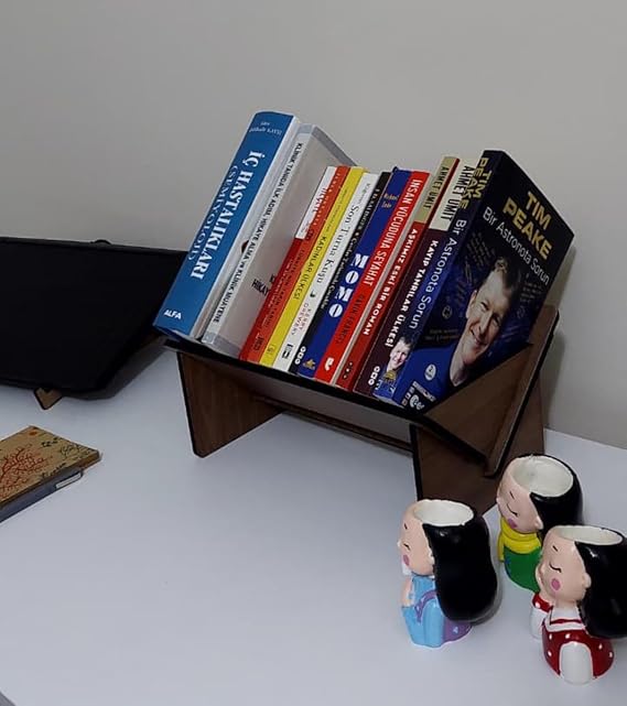 Wooden Desktop Bookcase Mini Shelf Desktop Book Organizer Organizer 34cm and 50cm (34cm)