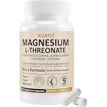 Magnesium L-Threonate | for Cognitive Support, High Absorption L-Threonate Supplement for Women and Men with Phosphatidylserine, Ashwagandha, L-theanine 120 Capsules