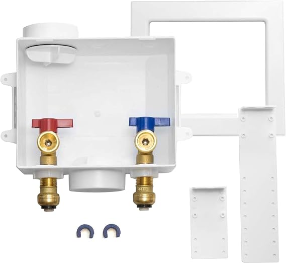 1Pack Seelink 1/2" Push-Fit Inlet x 3/4" MHT Washing Machine Outlet Box