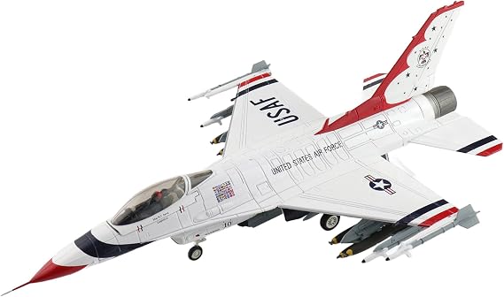 Hobby Master | 1:72 Scale Diecast Military Aircraft Replica | F-16C Thunderbirds Warbird No.10, USAF, 1988 | Model HA38044