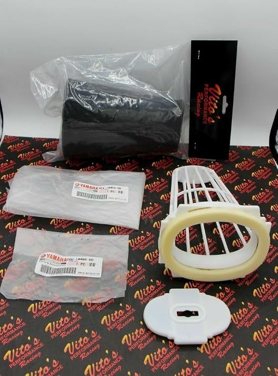 Fits Yamaha Banshee OEM factory AIR FILTER CAGE GUIDE w/New Vito's filter + END CAP