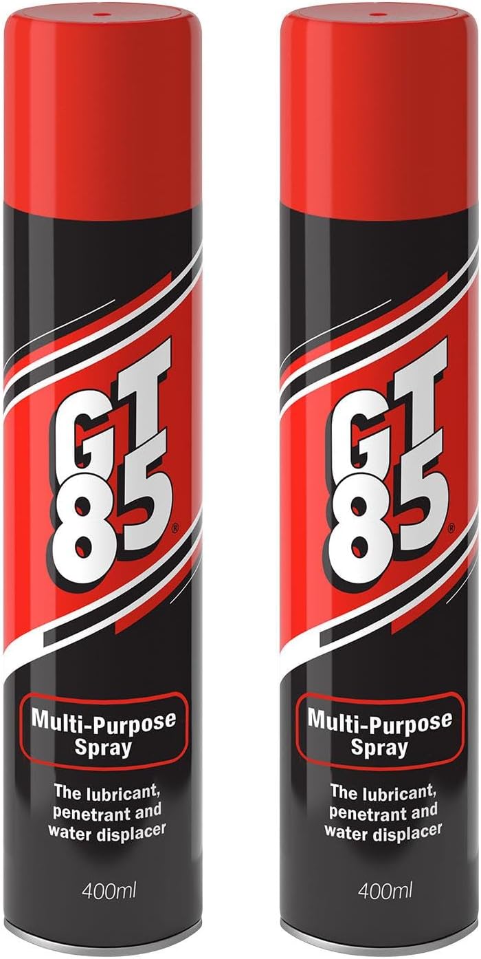 GT85 Spray 400ml: Lubricates, Cleans & Protects MetalComposite, Rust Defense, Stuck Parts Ease, Shine Restore, Squeak Eliminate, Moisture Disperse, Pack of 2