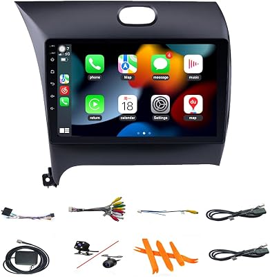 4G64G for KIA Cerato K3 Forte Radio 2013-2018 Android 13 with Built-in DSP Wireless Carplay Android Auto with Free Backup Camera 9 IPS Touch Screen GPS Navigation for Car Stereo Head Unit