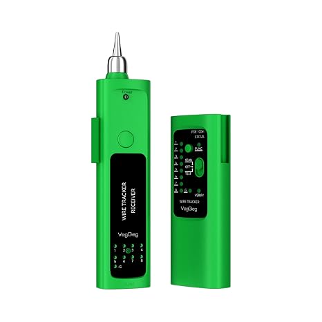 VegGieg V-E112 Çantalı Kablo Bulucu ve Poe Destekli Ethernet Ağ Kablosu Test Cihazı