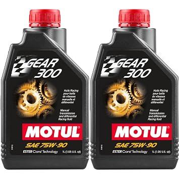 Motul Gear 300 75W90 100 Percent Synthetic Gear Oil 1 Liter 105777 2 Pack