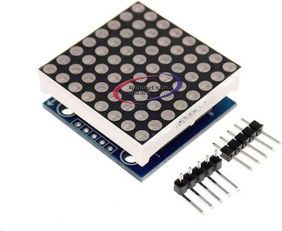 MAX7219 8x8 Dot Matrix LED Display Module 5V MCU Control MAX7219 88 LED Dot Matrix DIY Kit (Red)