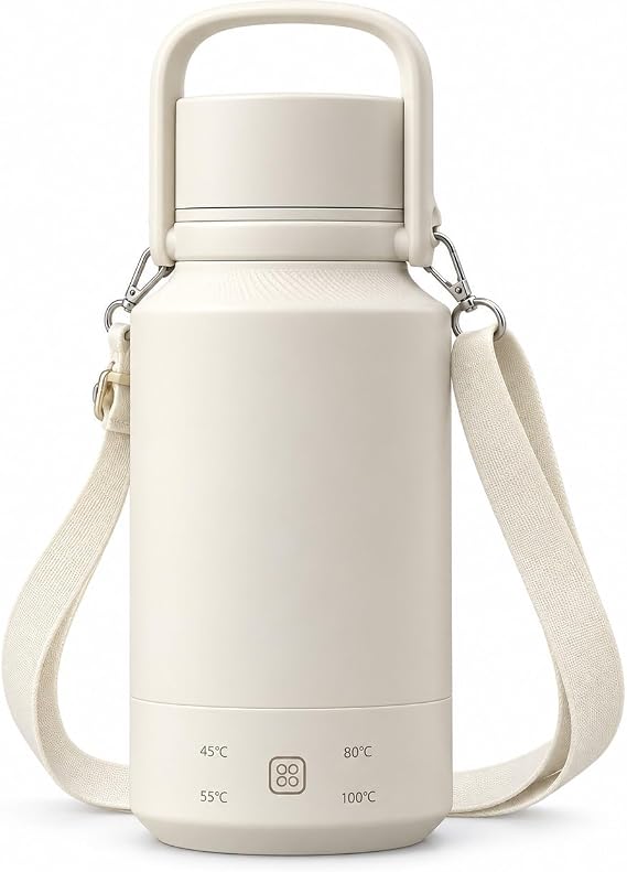 MEGAWISE 1L Portable Electric Kettle, 4 Temp Settings, 8H Keep Warm
