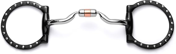 D-Ring Low Port Capsule Silver Dotted Snaffle Bit