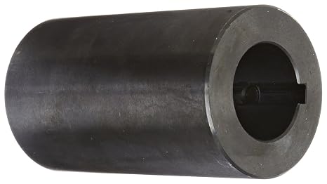 RC-125-KW Black Oxide Plated Mild Steel Rigid Coupling, 1-1/4" Bore, 2-1/4" Outside Diameter, 4" Length, 3/8"-16 x 1/2" Set Screw