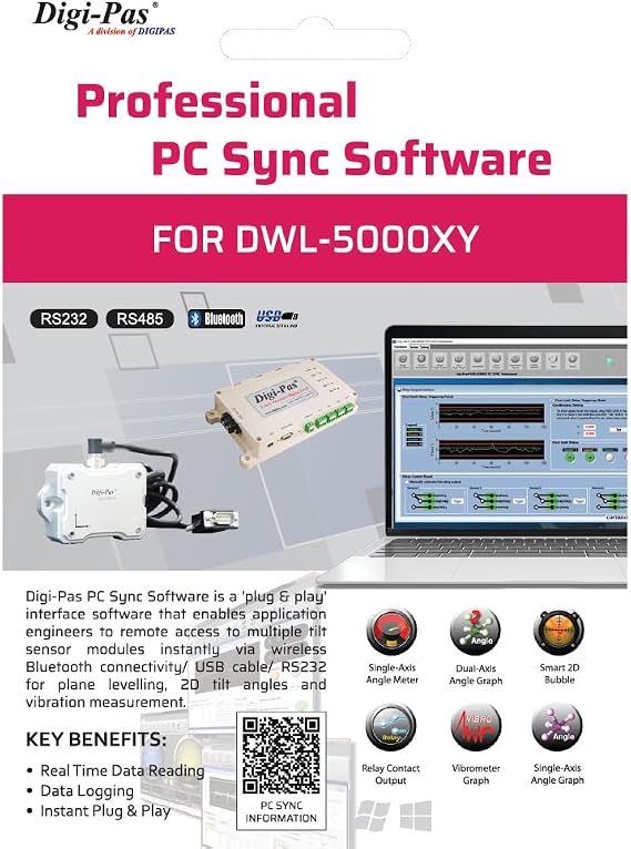 Digi-Pas DWL5000XY Professional Software for 2-Axis Proximity/Remote Display & Data Logging - Redemption Card