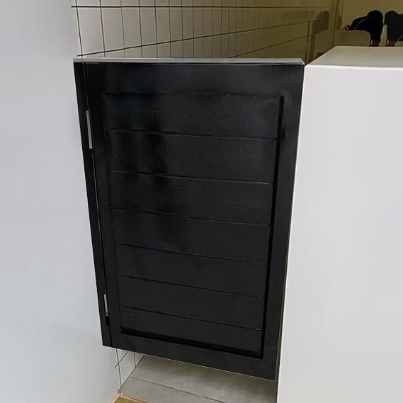 Solid Wood Cafe Swinging Doors, Solid Wood Kitchen Saloon Door Swinging, Home Decor Half Waist Door/Cafe Swing Door, Single Western Door Fence Door Black White, 80/90cm(Black,W100xH90cm(39.4"x35.4"))