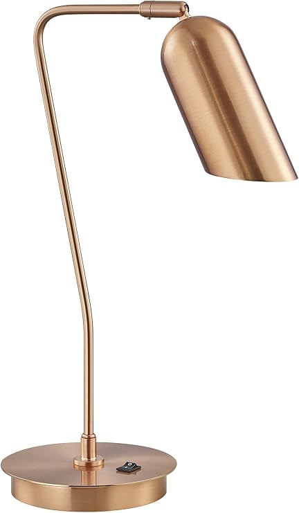 Wilem Desk Lamp Luxury Copper Finish Table Lamp, Modern Commercial Grade Lighting for Living Room or Bedroom