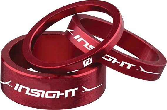 Alloy Headset Spacers Red 1" 3mm/5mm/10mm