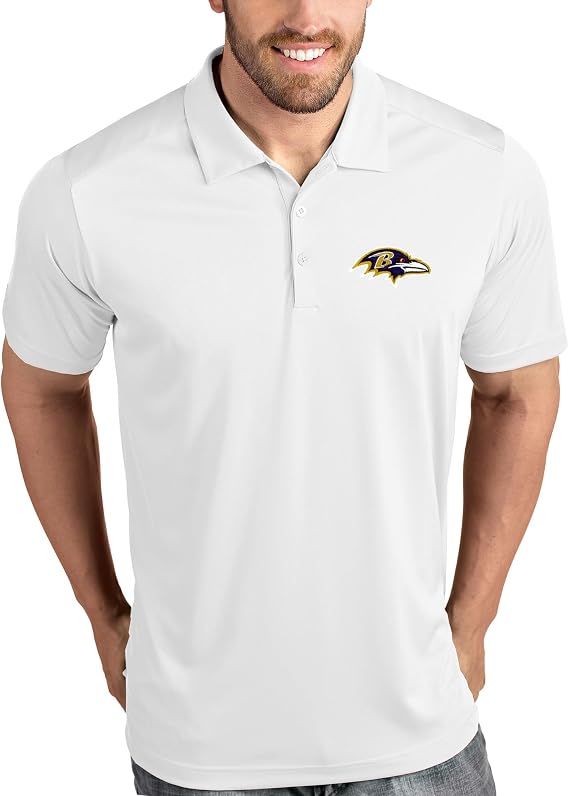 Antigua Baltimore Ravens Tribute Polo - White